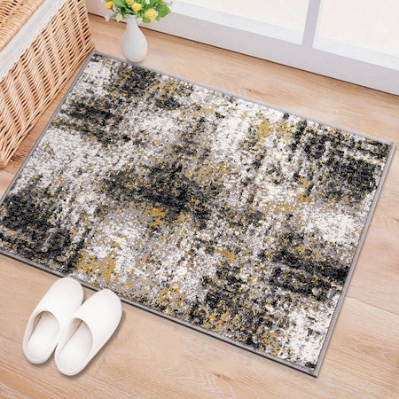 World Rug Gallery Adare Contemporary Abstract Area Rug 2'x3' Yellow 977YELLOW2X3